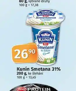 Coop Kunín smetana nabídka