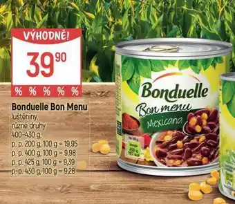 Globus Bonduelle bon menu nabídka