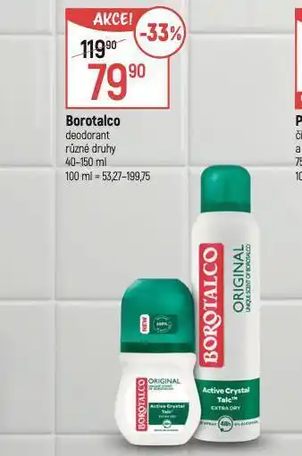 Globus Borotalco deodorant nabídka