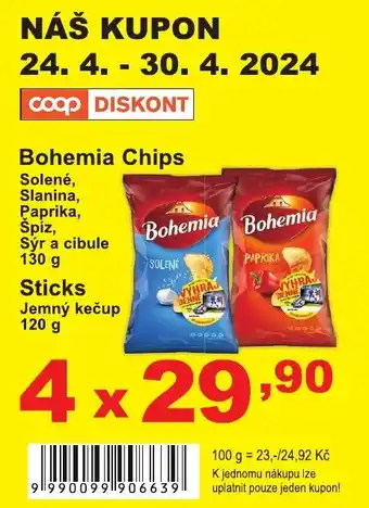 COOP DISKONT Bohemia Chips nabídka