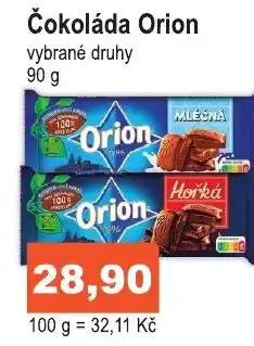 COOP DISKONT Čokoláda Orion nabídka