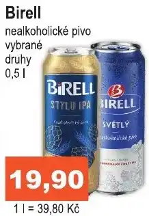 COOP DISKONT Birell nealkoholické pivo 0.5L nabídka