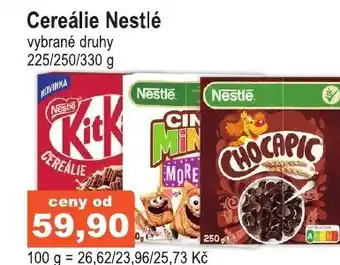 COOP DISKONT Cereálie Nestlé nabídka