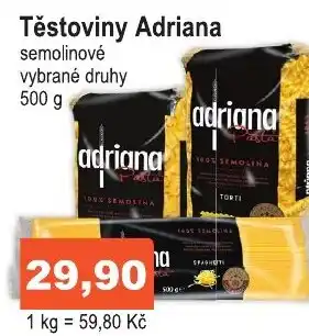 COOP DISKONT Těstoviny Adriana nabídka