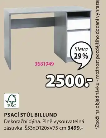 JYSK PSACÍ STŮL BILLUND nabídka