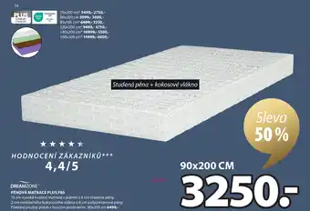 JYSK PĚNOVÁ MATRACE PLUS F80 nabídka