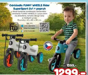 Odrážedlo FUNNY WHEELS Rider SuperSport 2v1 + popruh
