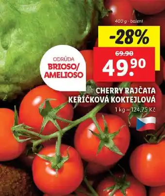 Lidl CHERRY RAJČATA KEŘÍČKOVÁ KOKTEJLOVÁ nabídka