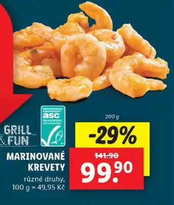 Lidl MARINOVANÉ KREVETY nabídka