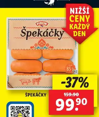 Lidl ŠPEKÁČKY nabídka