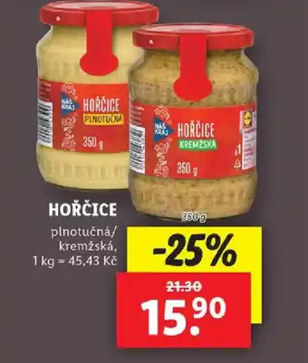 Lidl HOŘČICE nabídka