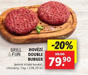 Lidl HOVĚZÍ DOUBLE BURGER nabídka