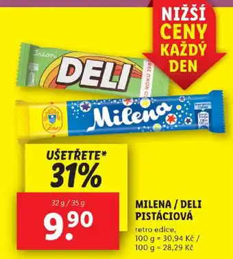 Lidl MILENA / DELI PISTÁCIOVÁ nabídka