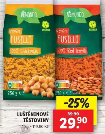 Lidl LUŠTĚNINOVÉ TĚSTOVINY nabídka