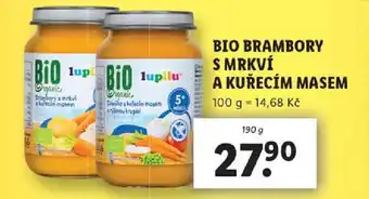 Lidl BIO BRAMBORY S MRKVÍ A KUŘECÍM MASEM nabídka