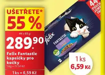 Lidl Felix Fantastic kapsičky pro kočky nabídka