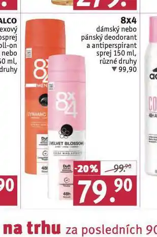 Rossmann 8x4 deodorant, antiperspirant nabídka