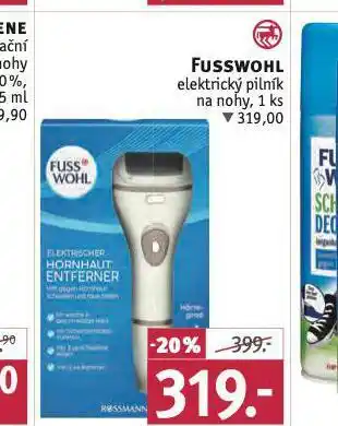 Rossmann Fusswohl elektrický pilník na nohy nabídka