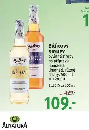 Rossmann Báťkovy sirupy nabídka