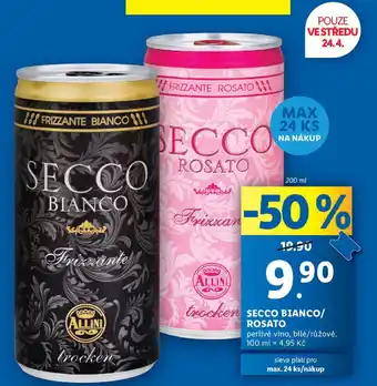 Lidl SECCO BIANCO/ ROSATO nabídka