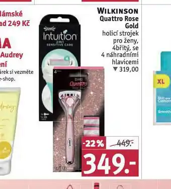 Rossmann Wilkinson quattro rose gold holicí strojek nabídka