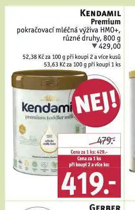 Rossmann Kendamil premium pokračovací mléčná výživa nabídka