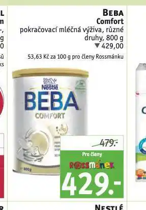 Rossmann Beba comfort pokračovací mléčná výživa nabídka