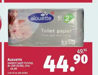 Rossmann Alouette toaletní papír nabídka