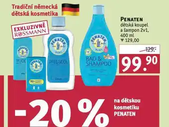 Rossmann Penaten dětská koupel a šampon nabídka