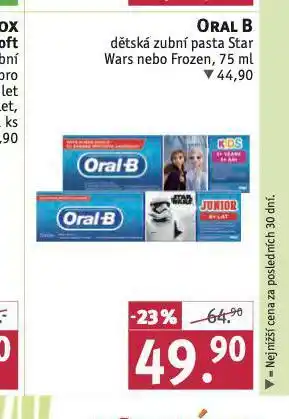Rossmann Oral b dětská zubní pasta nabídka