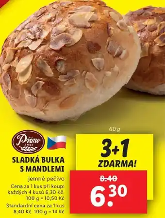 Lidl SLADKÁ BULKA S MANDLEMI nabídka