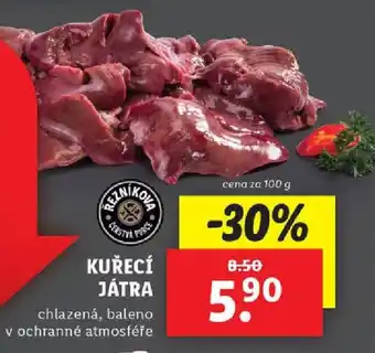 Lidl KUŘECÍ JÁTRA nabídka