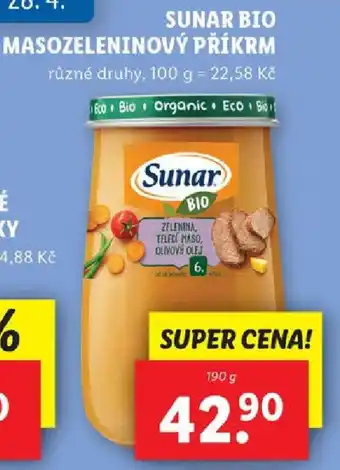 Lidl SUNAR BIO MASOZELENINOVÝ PŘÍKRM nabídka