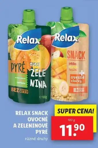 Lidl RELAX SNACK OVOCNÉ A ZELENINOVÉ PYRÉ nabídka