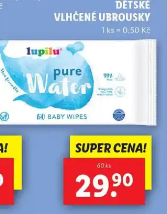 Lidl DĚTSKÉ VLHČENÉ UBROUSKY nabídka