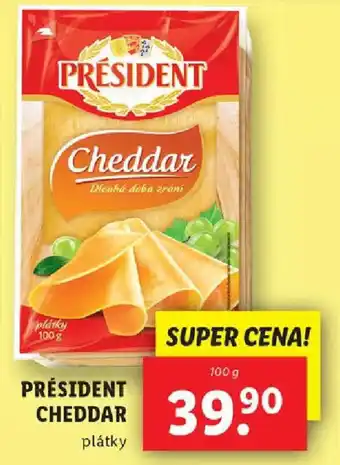 Lidl PRÉSIDENT CHEDDAR nabídka