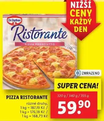 Lidl PIZZA RISTORANTE nabídka