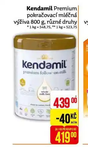 Teta Kendamil premium pokračovací mléčná výživa nabídka