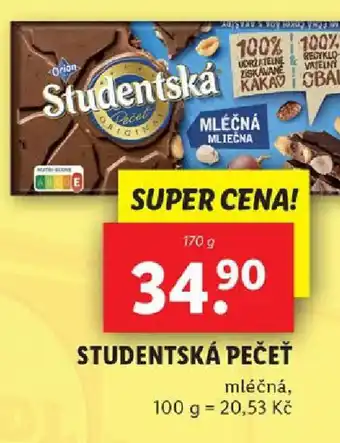 Lidl STUDENTSKÁ PEČEŤ nabídka