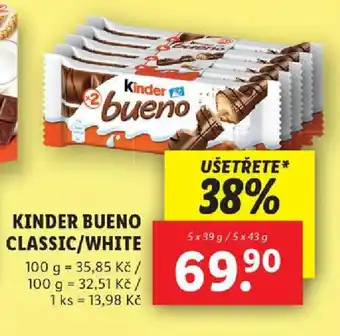 Lidl KINDER BUENO CLASSIC/WHITE nabídka