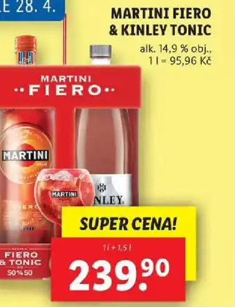 Lidl MARTINI FIERO & KINLEY TONIC nabídka