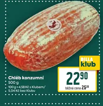 Billa Chléb konzumní 500 g nabídka