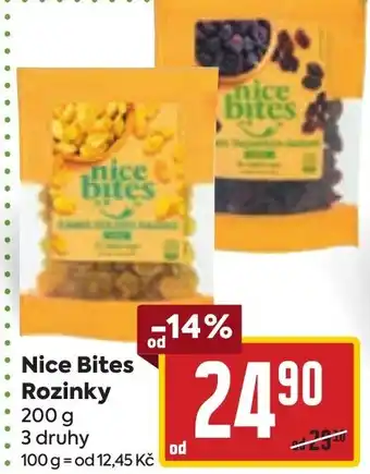 Billa Nice Bites Rozinky 200 g nabídka