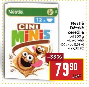 Billa Nestlé Dětské cereálie nabídka