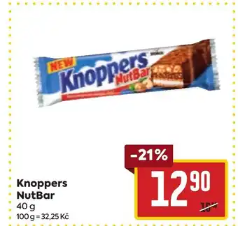 Billa Knoppers NutBar nabídka