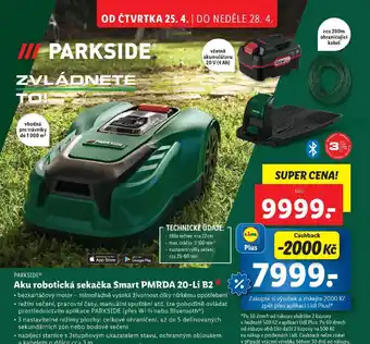 Lidl PARKSIDE Aku robotická sekačka Smart PMRDA 20-Li B2 nabídka