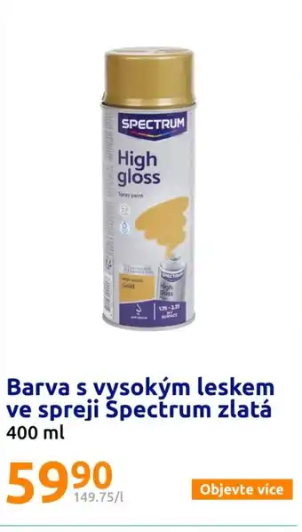 Action Barva s vysokým leskem ve spreji Spectrum zlatá nabídka