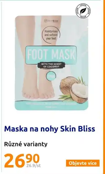 Action Maska na nohy Skin Bliss nabídka