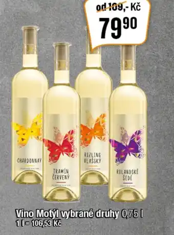 TEMPO Vino Motyl vybrané druhy 0,75 L nabídka