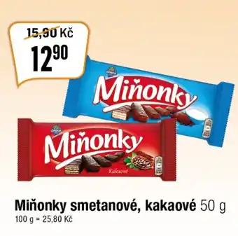 Miňonky smetanové, kakaové 50 g